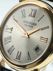 Anderson Geneve Maya 18k Yellow Gold Silver Dial 25mm Automatic Women's Watch