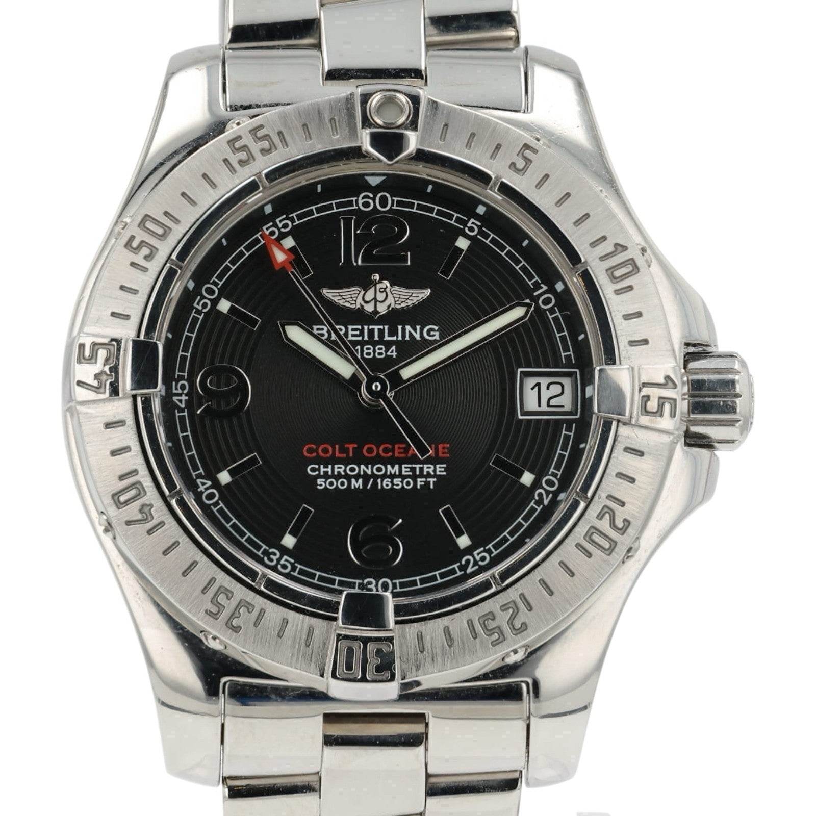 Breitling Colt Ladies Black Dial Stainless Steel 33mm Quartz Ladies Watch A77380