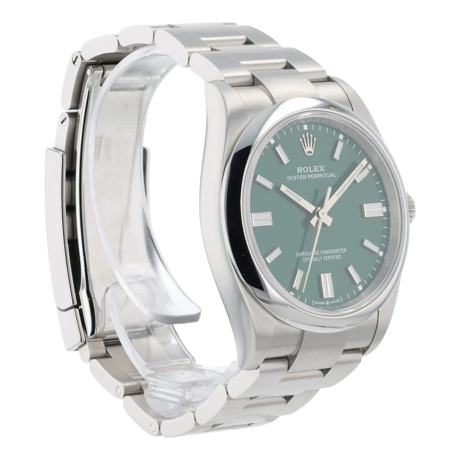 2026 Rolex Oyster Perpetual Green Dial Steel 36mm Automatic Mens Watch 126000