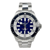 Breitling Super Ocean Automatic 44mm Blue Dial Automatic Men's Watch A17376 B&P