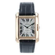 Cartier Tank Anglaise 18k Rose Gold Silver Dial 39.2mm Automatic Mens W5310005