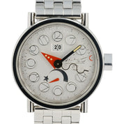 Alain Silberstein Hedbo Silver Dial Stainless Steel 40mm Automatic Mens Watch