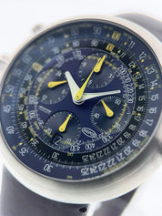 Ikepod Megapod Stainless Steel Blue Dial 46mm Automatic Men’s Watch