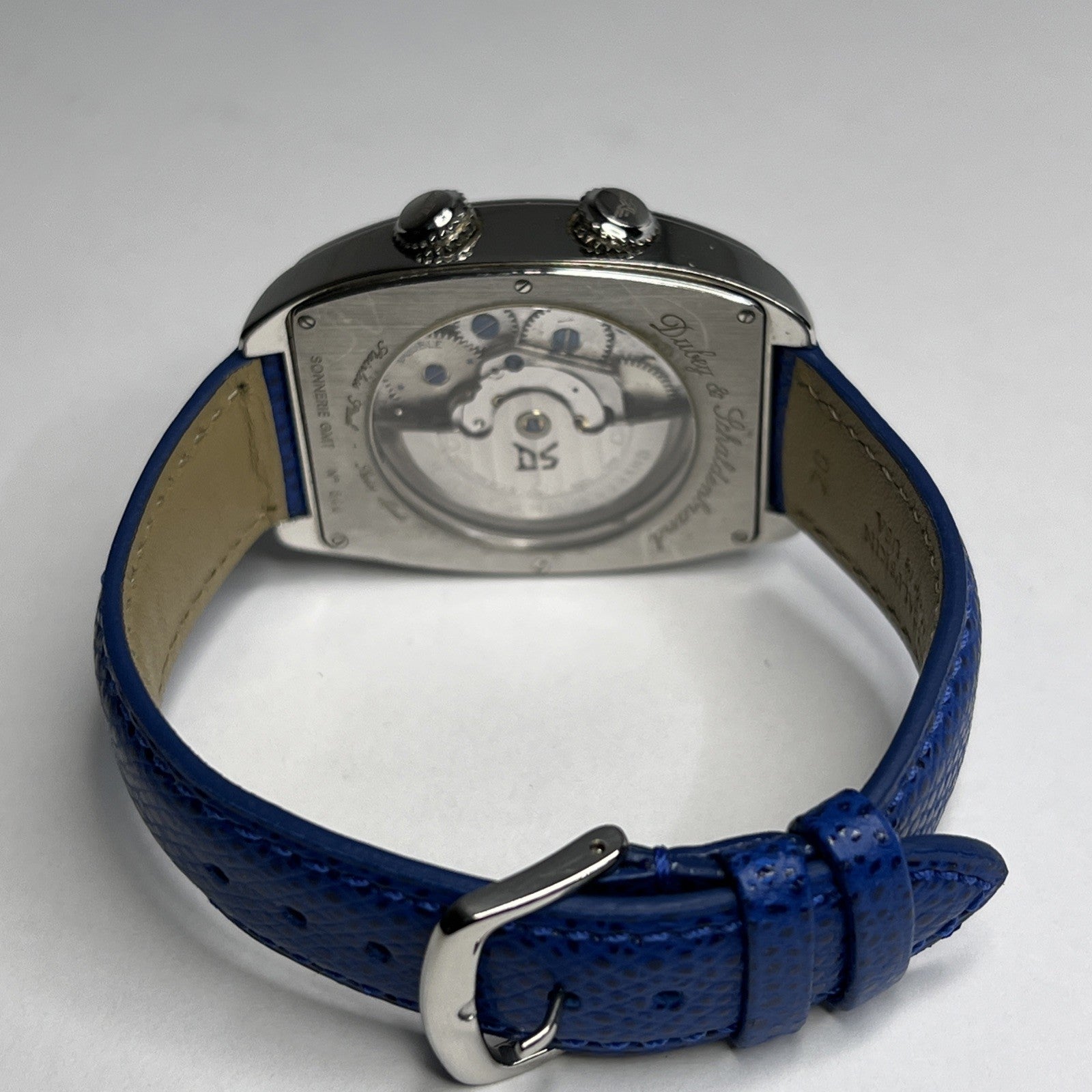 Dubey & Schaldenbrand Sonnerie Blue Dial Automatic GMT Date Swiss Watch - READ
