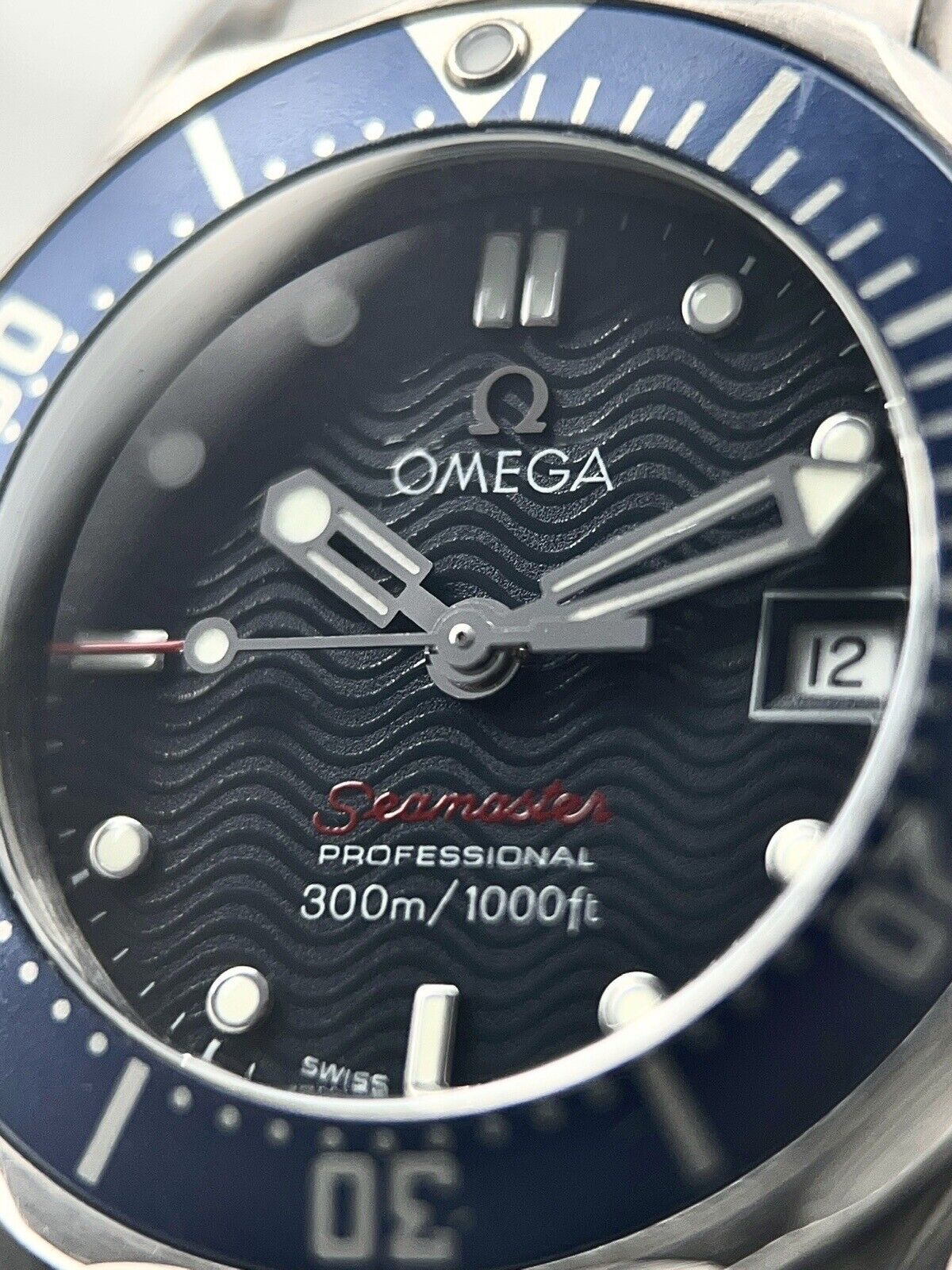 Omega Seamaster Ladies 300M Quartz Movement Watch Blue Dial - Ref. 2224.80.00