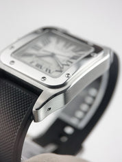 Cartier Santos Stainless Steel White Dial 38mm Automatic Men's Watch W20073X8