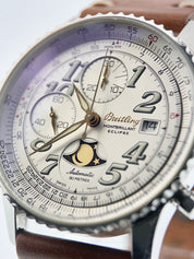 Breitling Montbrillant Chrono Steel White Dial 41mm Automatic Men's Watch A43030