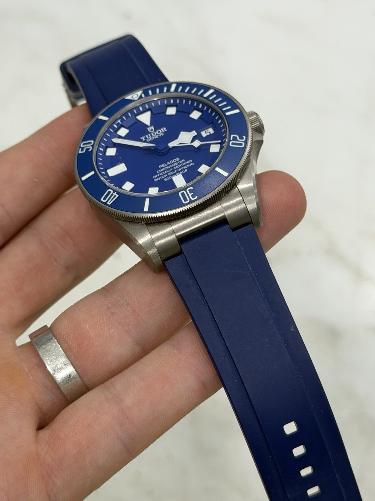 Tudor Pelagos Date Blue Dial Titanium Men's Watch 25600TB - Watch Only