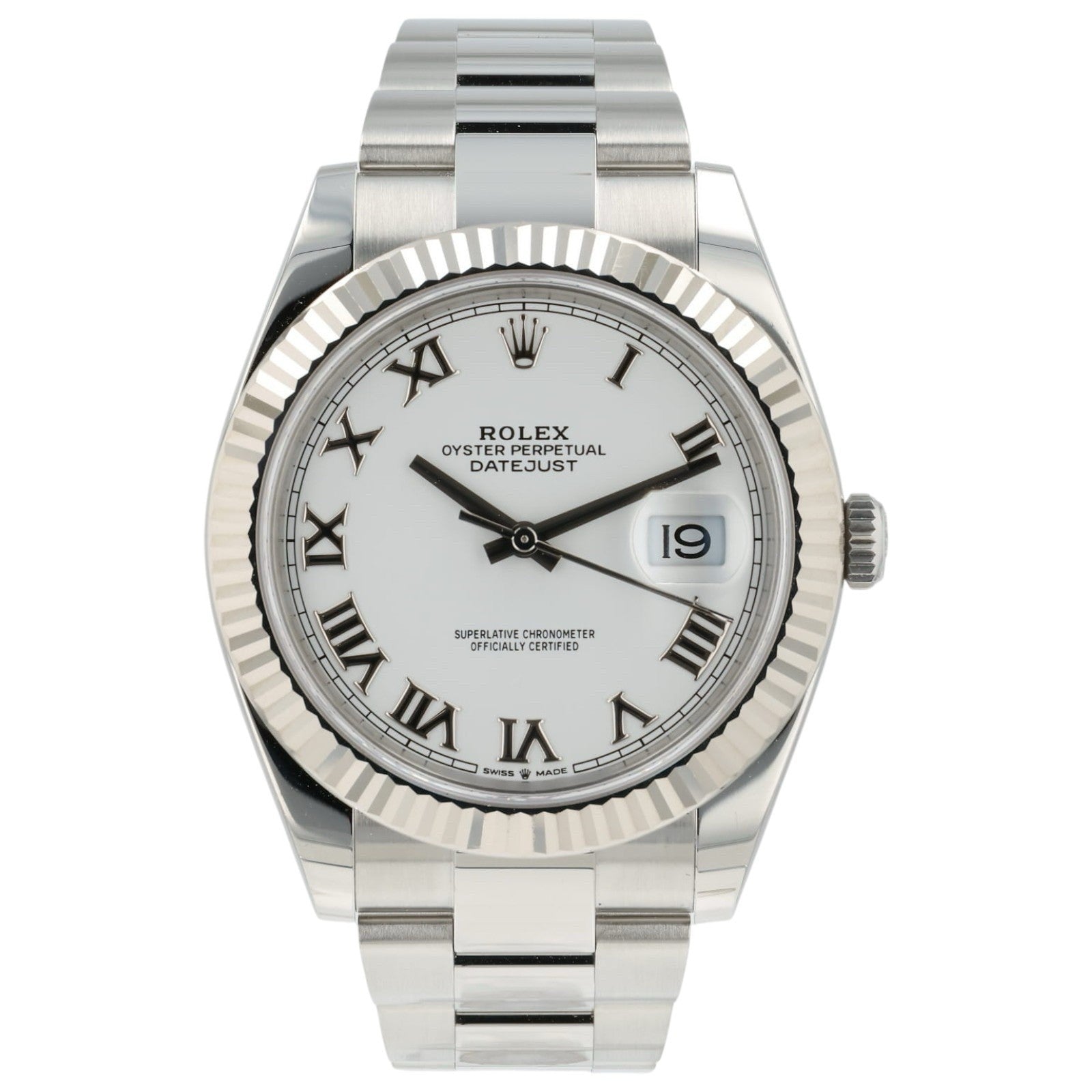 2021 Rolex Datejust White Dial Stainless Steel 41mm Automatic Men’s Watch 126334