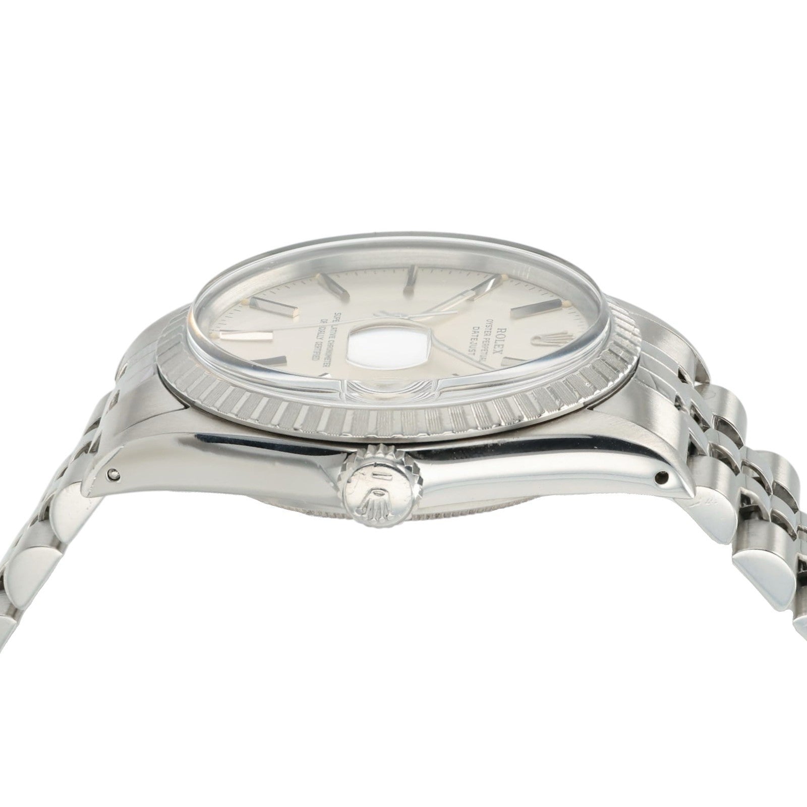 Rolex Datejust Silver Stick Silver Dial Steel 36mm Automatic Men’s Watch 16030
