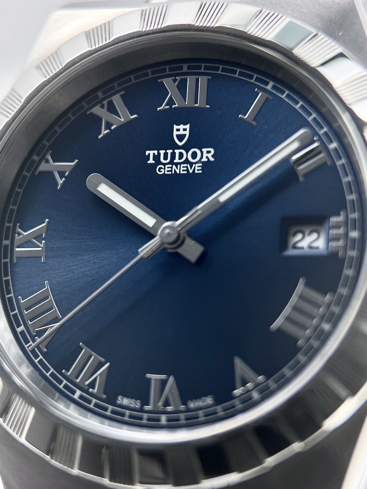 TUDOR Royal Blue Men's Watch - M28500 Automatic Stainless Steel Watch  B&P