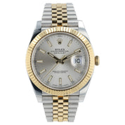 Rolex Datejust Two Tone Silver Dial Gold & Steel 41mm Automatic Men’s 126333