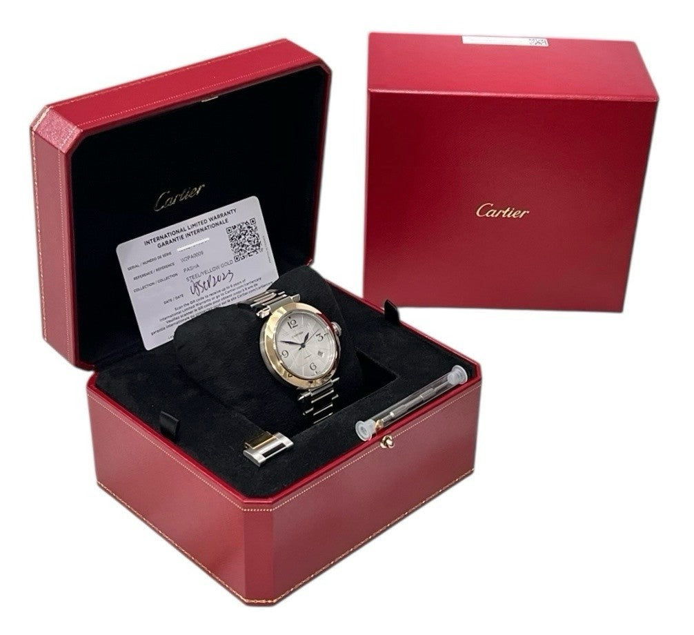 Cartier Pasha Gold & Steel Silver Dial 41mm Automatic Men’s Watch W2PA0009