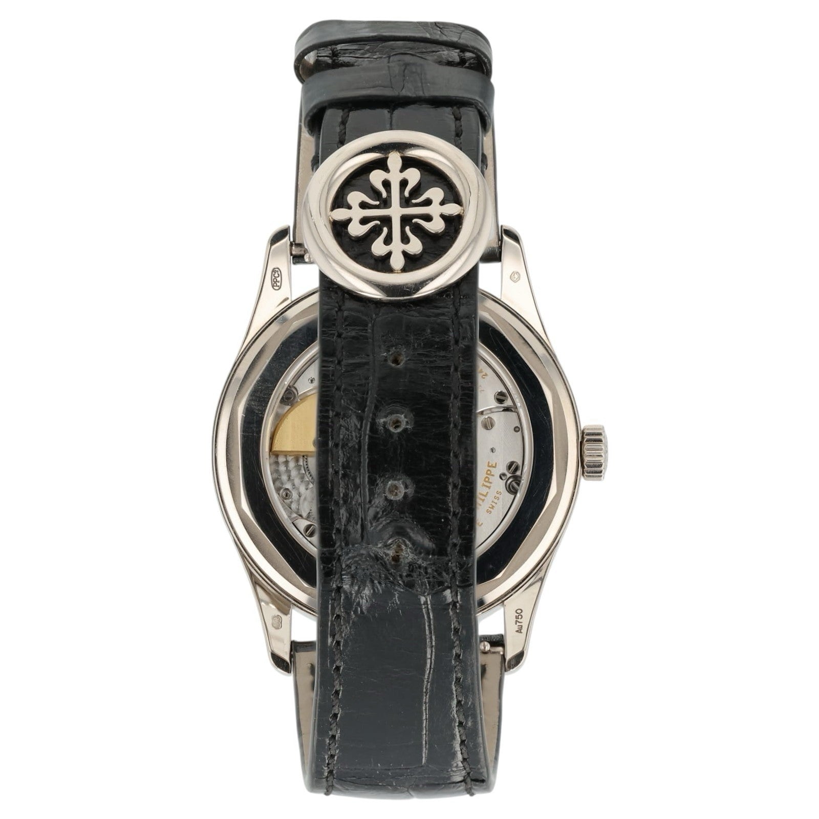 Patek Calatrava Black Dial 18k White Gold 39mm Automatic Movement Men’s 6006G