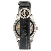 Patek Calatrava Black Dial 18k White Gold 39mm Automatic Movement Men’s 6006G