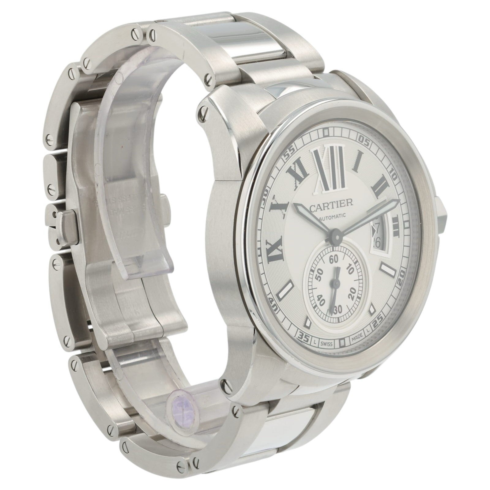 Cartier Calibre de Cartier Silver Dial Stainless Steel 42mm Automatic Mens 3389