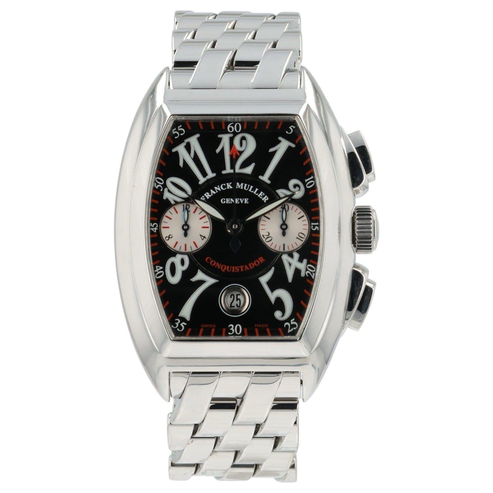 Franck Muller Conquistador Black Dial Steel 35mm Automatic Men’s Watch 8005 CC