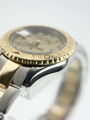 Rolex Yacht-Master 18k Gold & Steel Gold Dial 29mm Automatic Womens Watch 169623