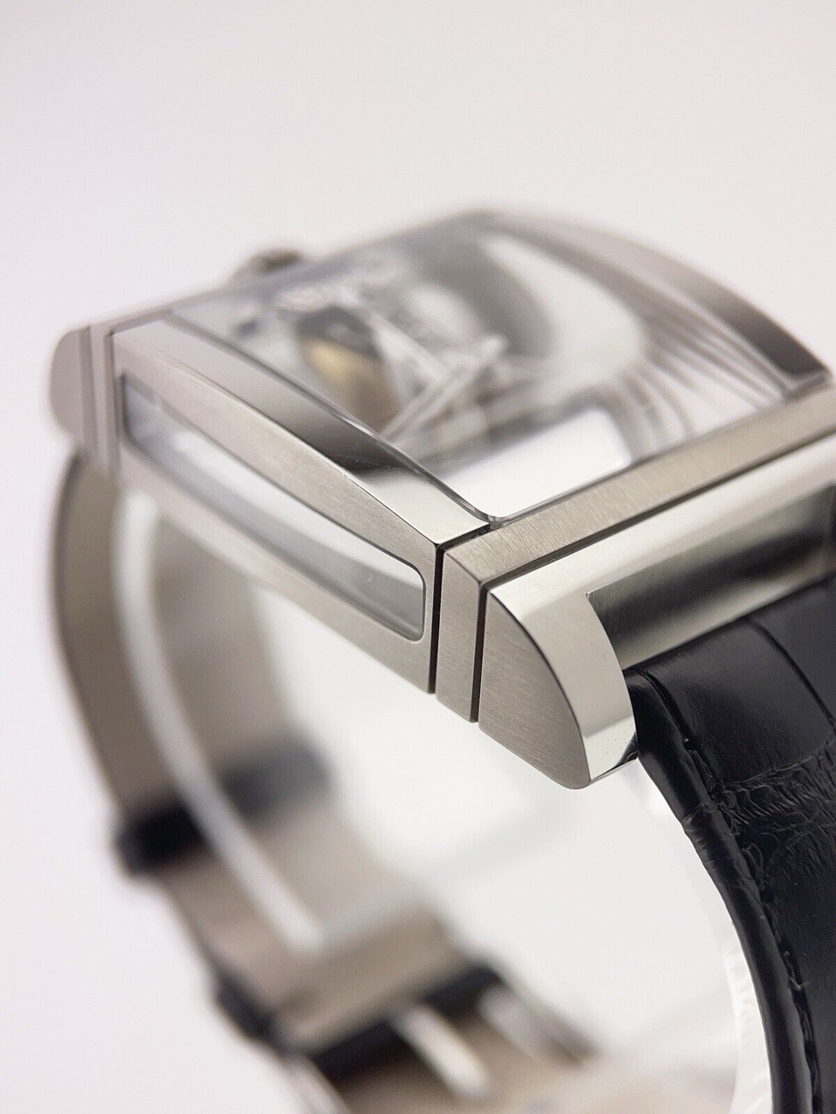 Corum Bridge LE Titanium Transparent Dial 34mm Manual Wind Men’s Watch 5.0037