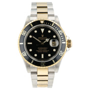 Rolex Two-Tone Submariner Black Dial Steel & Gold 40mm Automatic Men’s 16613