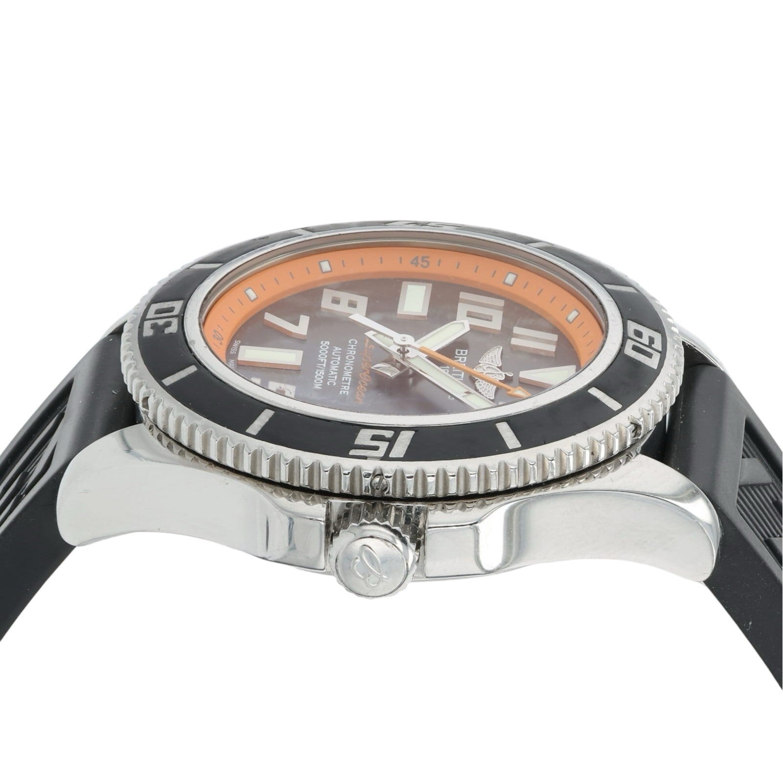 Breitling Superocean Black Dial Stainless Steel 42mm Automatic Mens Watch A17364