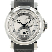 Breguet Marine GMT Dual Time Silver Dial Steel 42mm Automatic Men's Watch 5857ST