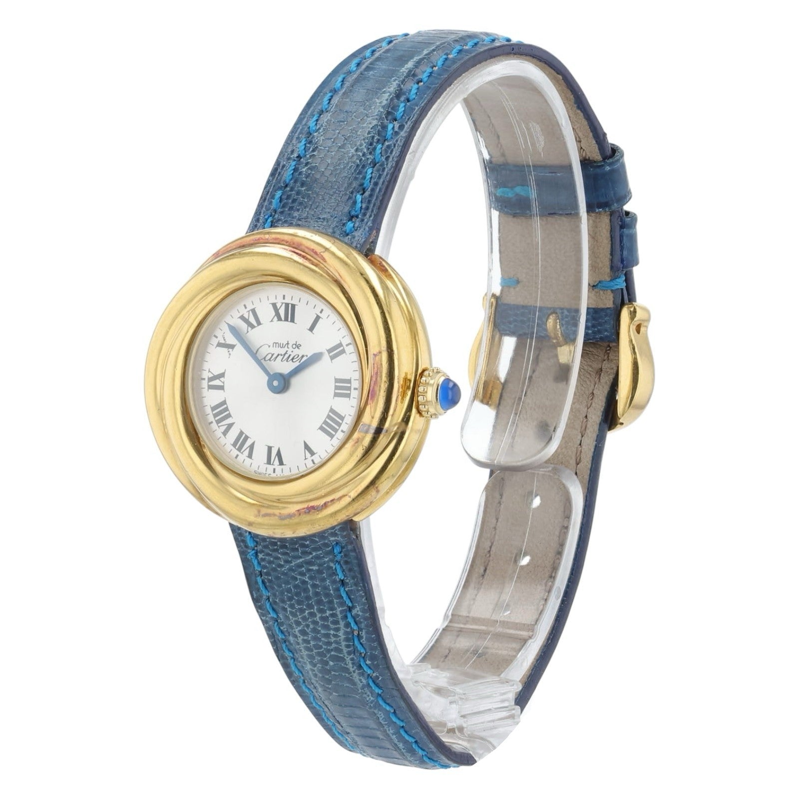 Cartier Trinity Must Silver Dial Vermil 27mm Quartz Movement Women's Watch 2735