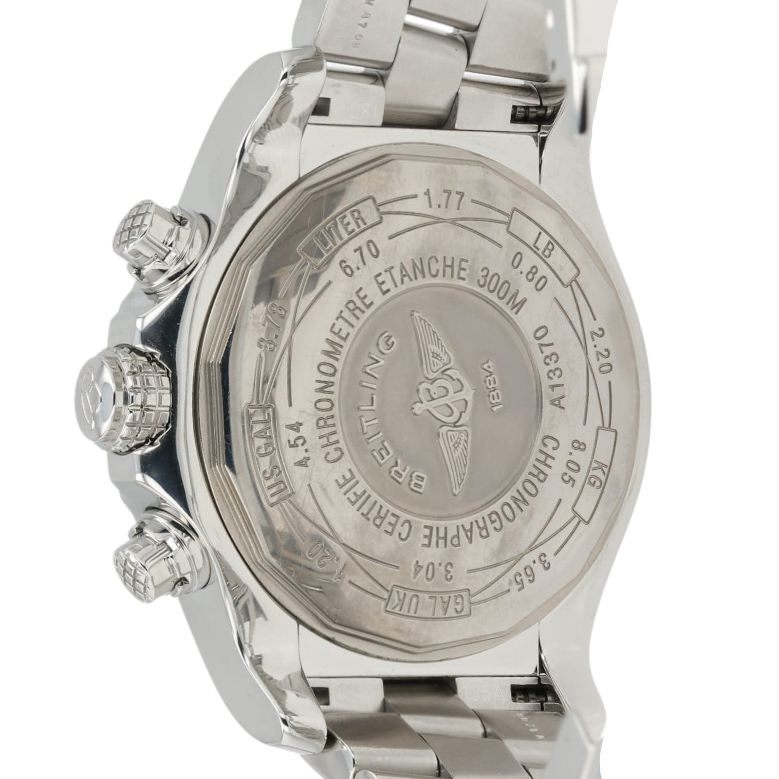 Breitling Avenger Black Dial Stainless Steel 48mm Automatic Mens Watch A13370