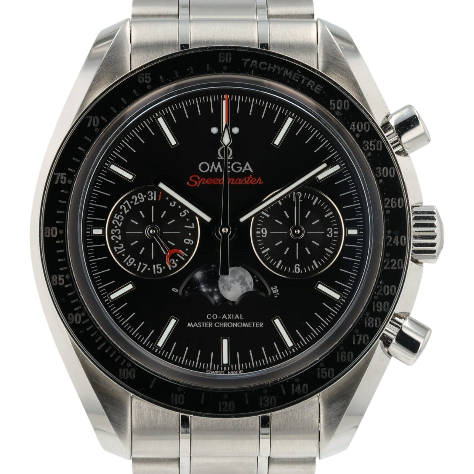 Omega Speedmaster Moonphase Black Dial Steel 44mm Manual 304.30.44.52.01.001