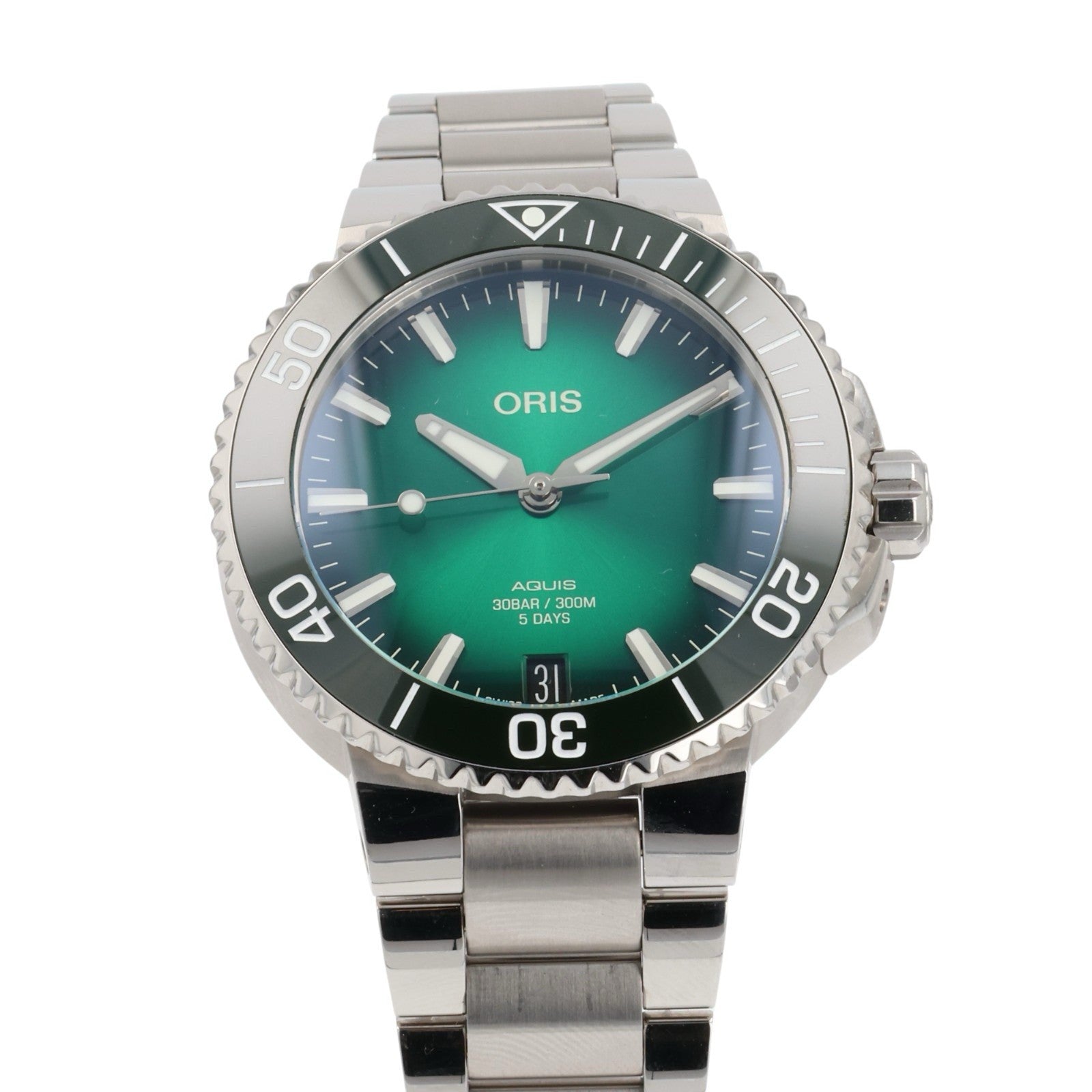 Oris Aquis Date Stainless Steel Green Dial 42mm Automatic Men’s Watch 7769