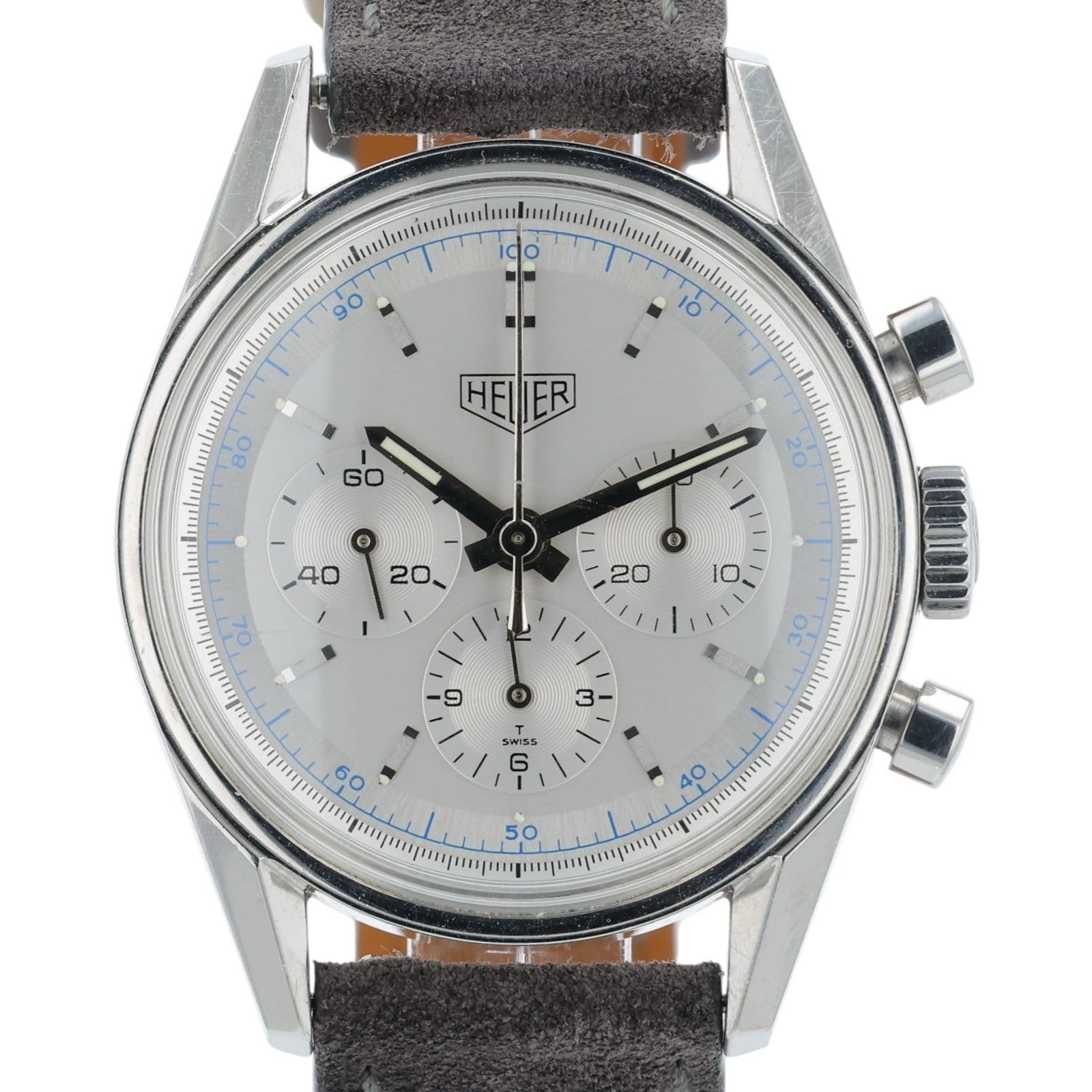 Heuer Carrera Silver Stainless Steel 36mm Manual Wind Men’s Watch CS3110