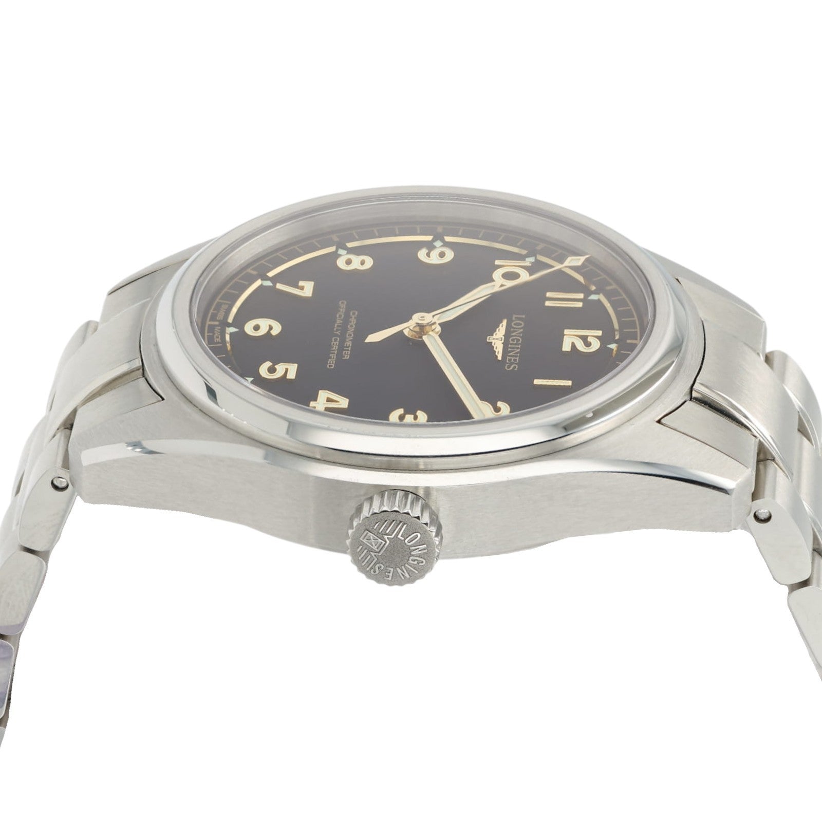 Longines Spirit Pilot Black Dial Stainless Steel 39mm Automatic Mens L3.809.4