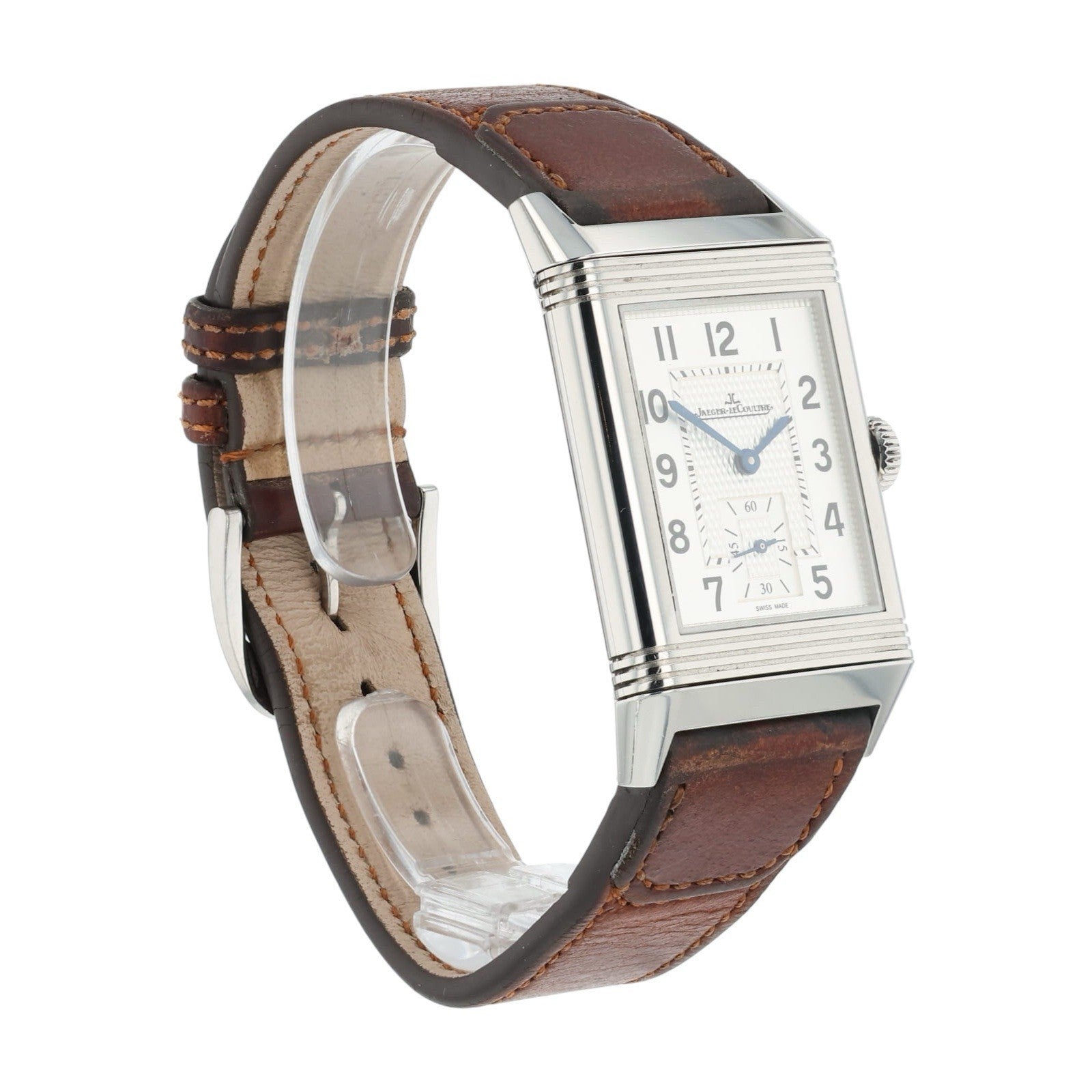 Jaeger-LeCoultre Reverso Steel Silver Dial 45x27mm Manual Wind Mens Q3858520