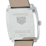 Tag Heuer Monaco Black Dial Stainless Steel 37mm Quartz Mens Watch WAW131A