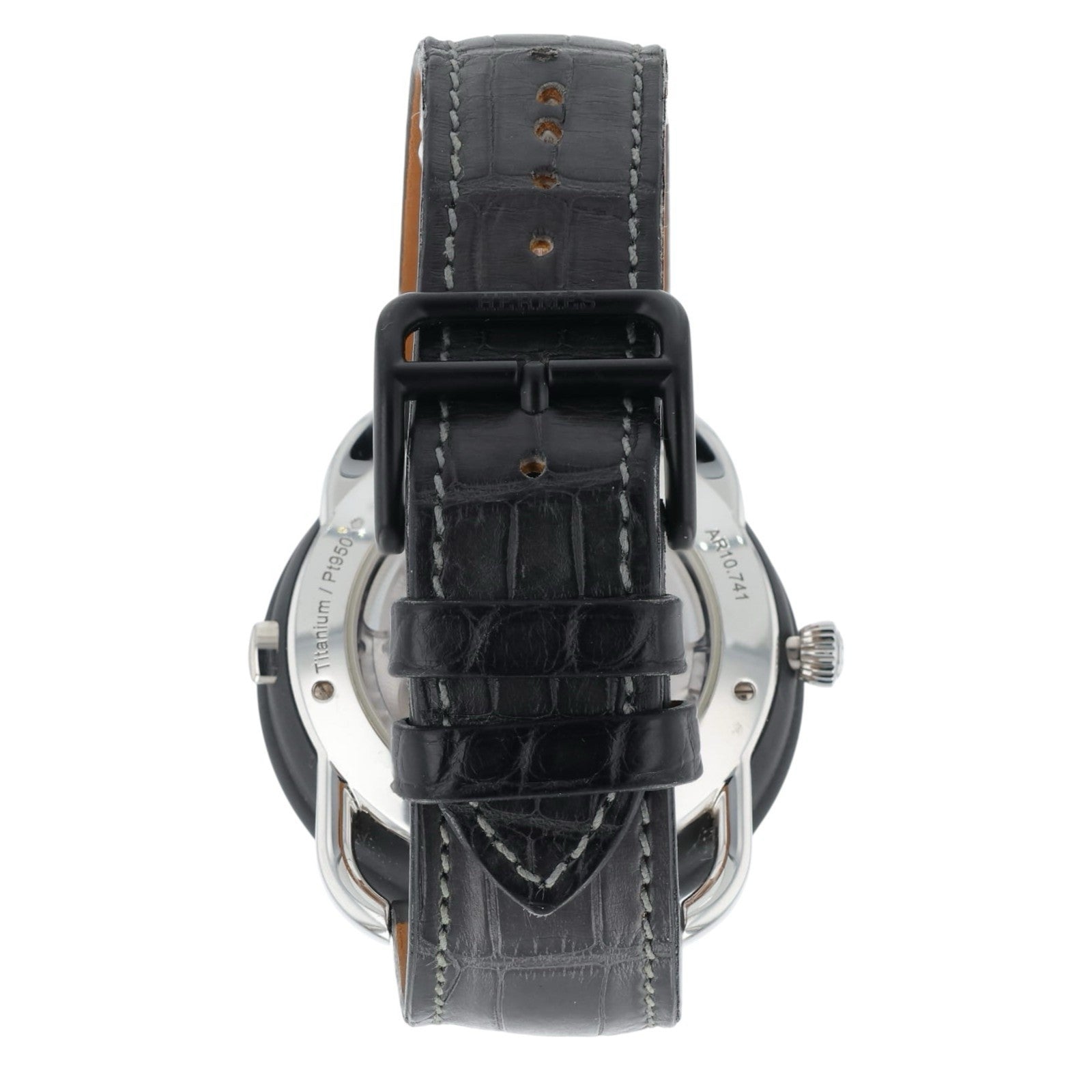 Hermes Arceau Titanium & Platinum Black Dial 41mm Automatic Men’s Watch AR10741