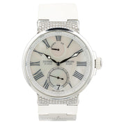 Ulysse Nardin White MOP Dial Diamond Steel 39mm Auto Women's Watch 1183-160