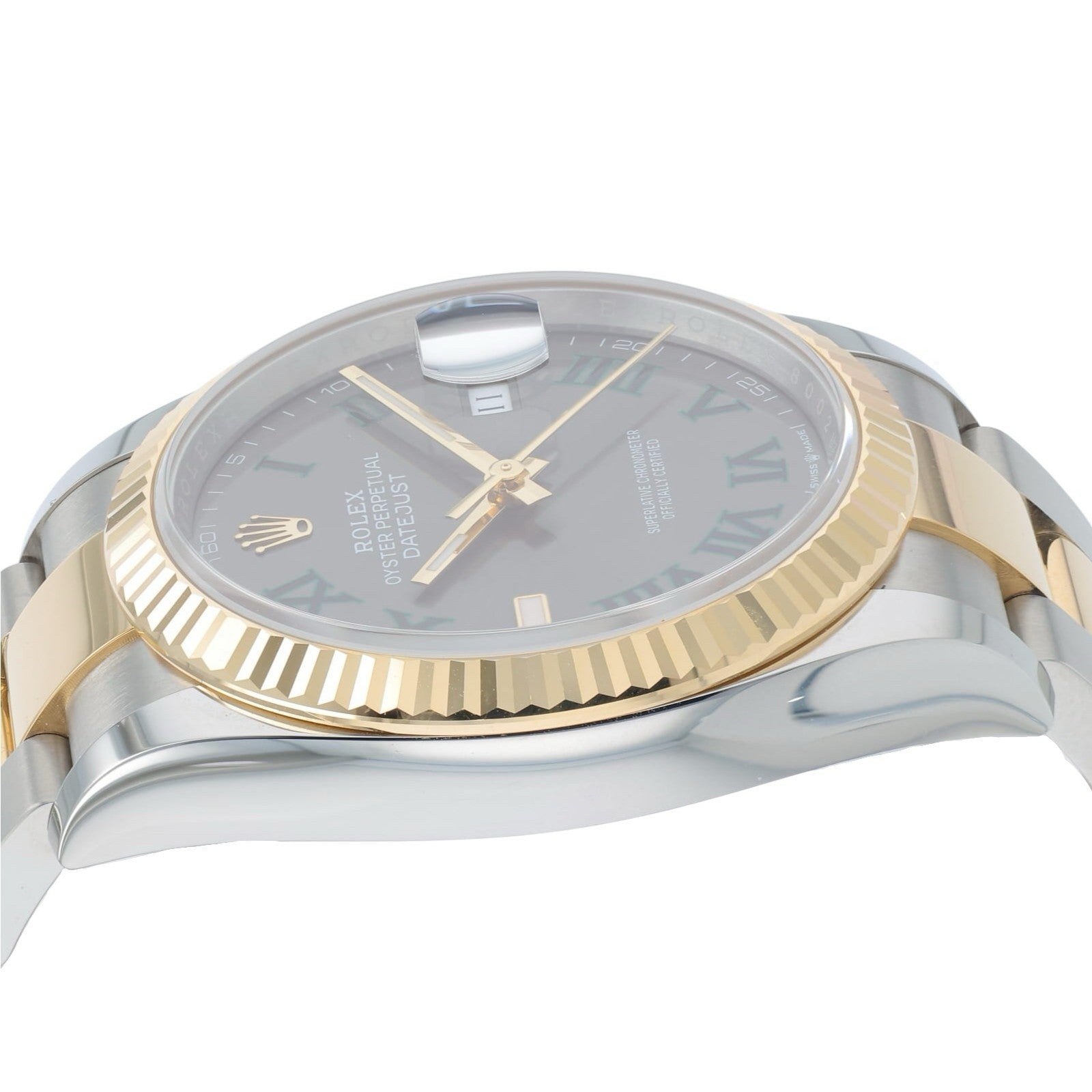 NEW 2025 Rolex Datejust Wimbledon Gold & Steel Gray Dial 36mm Men's Watch 126233