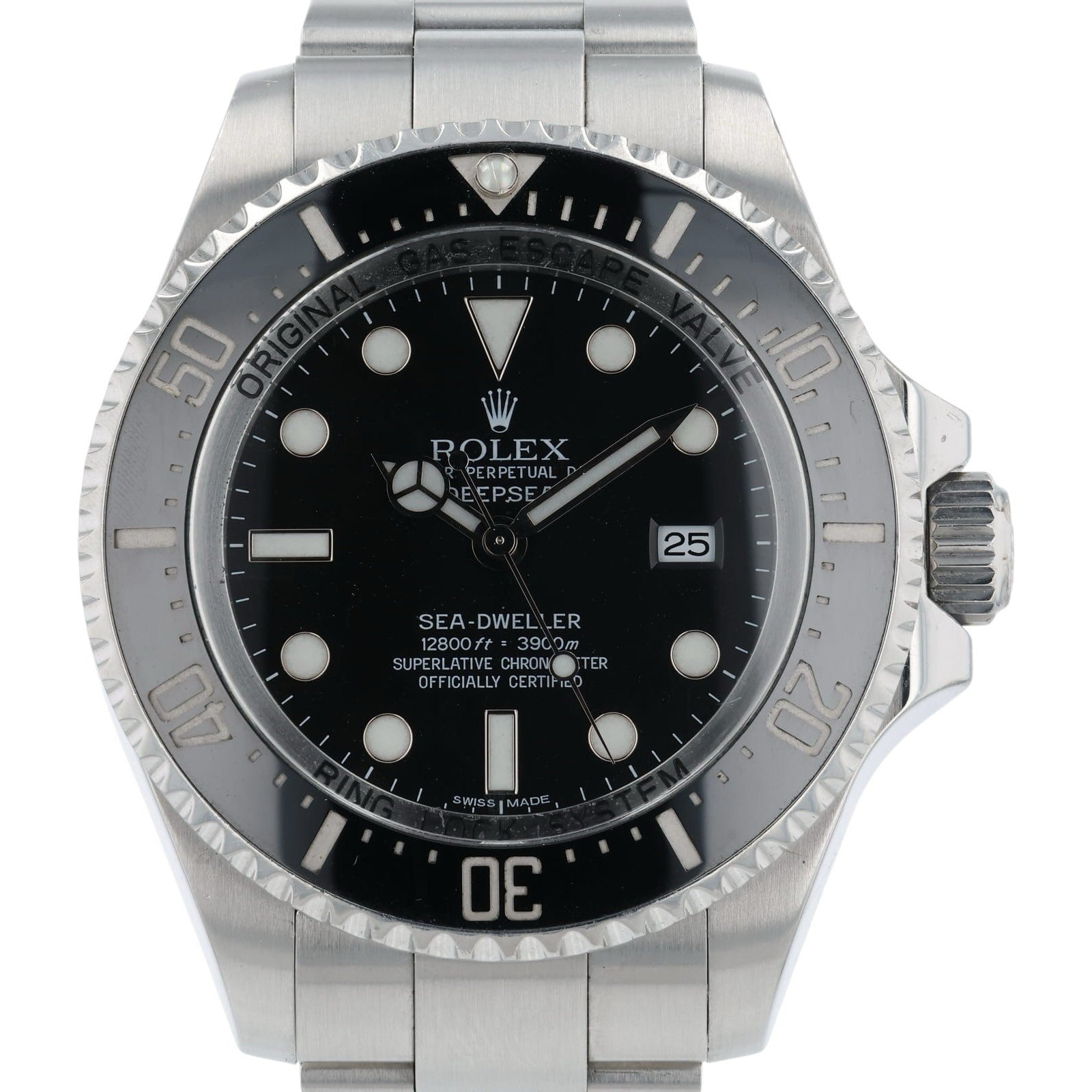 Rolex Sea-Dweller Black Dial Stainless Steel 44mm Automatic Men’s Watch 116660