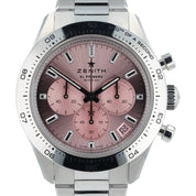 Zenith Chronomaster Sport Pink Dial Steel 41mm Automatic Mens Watch 03.3109.3600