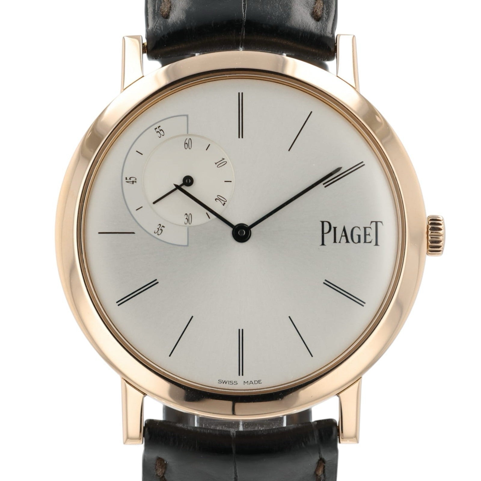 Piaget Altipalmo Silver Dial 18k Rose Gold 40mm Manual Wind Mens Watch P10522