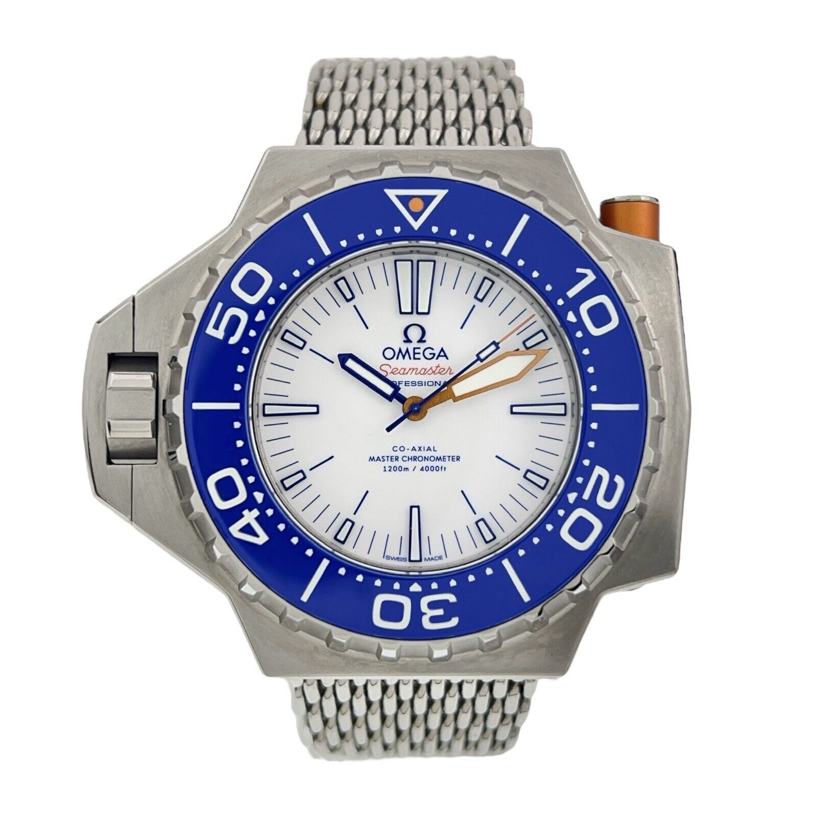 Omega Seamaster PloProf Titanium White Dial 55mm Automatic 220.90.55.21.04.001