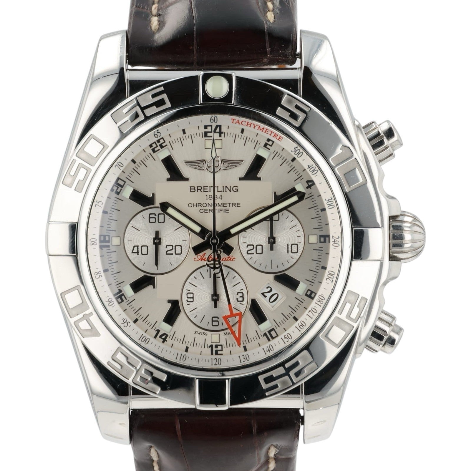 Breitling Chronomat Silver Dial Stainless Steel 47mm Automatic Movement AB0410
