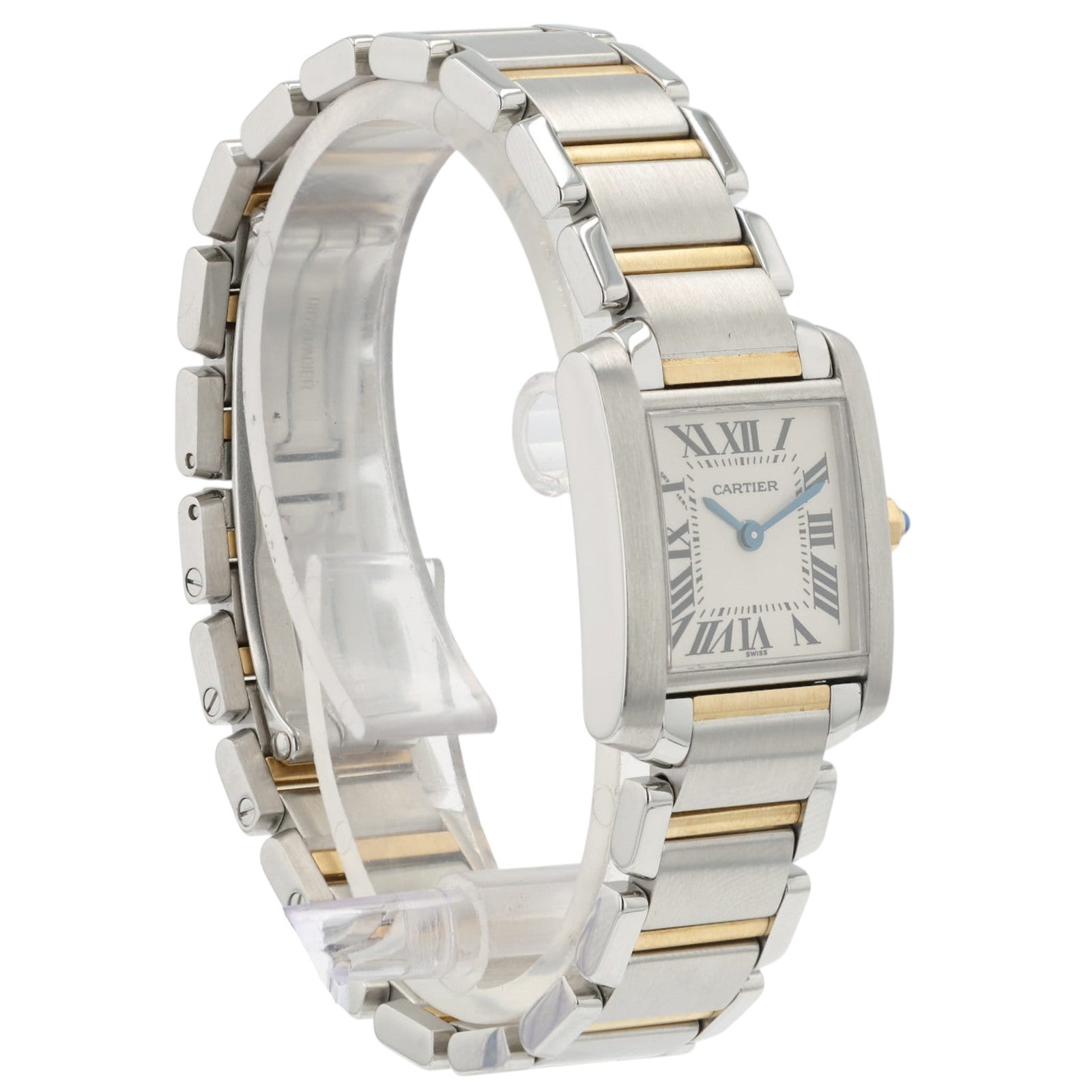Cartier Tank Francaise Silver Color Dial Gold & Steel 20mm Quartz W51007Q4