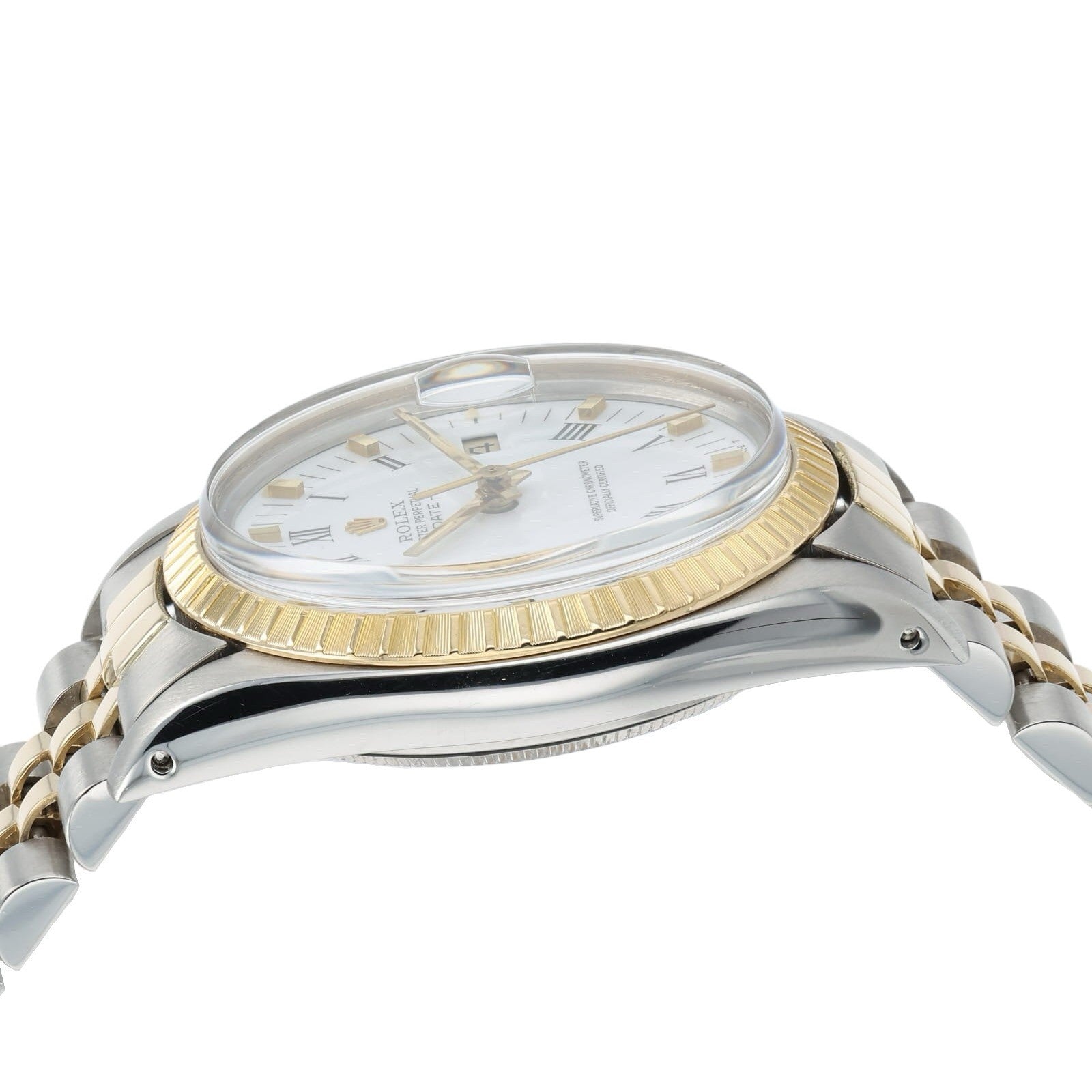 Rolex Date White Dial Gold & Steel 34mm Automatic Movement Men’s Watch 15053