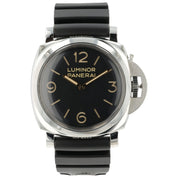 Panerai Luminor Black Dial Stainless Steel 47mm Manual Wind Mens Watch PAM00372