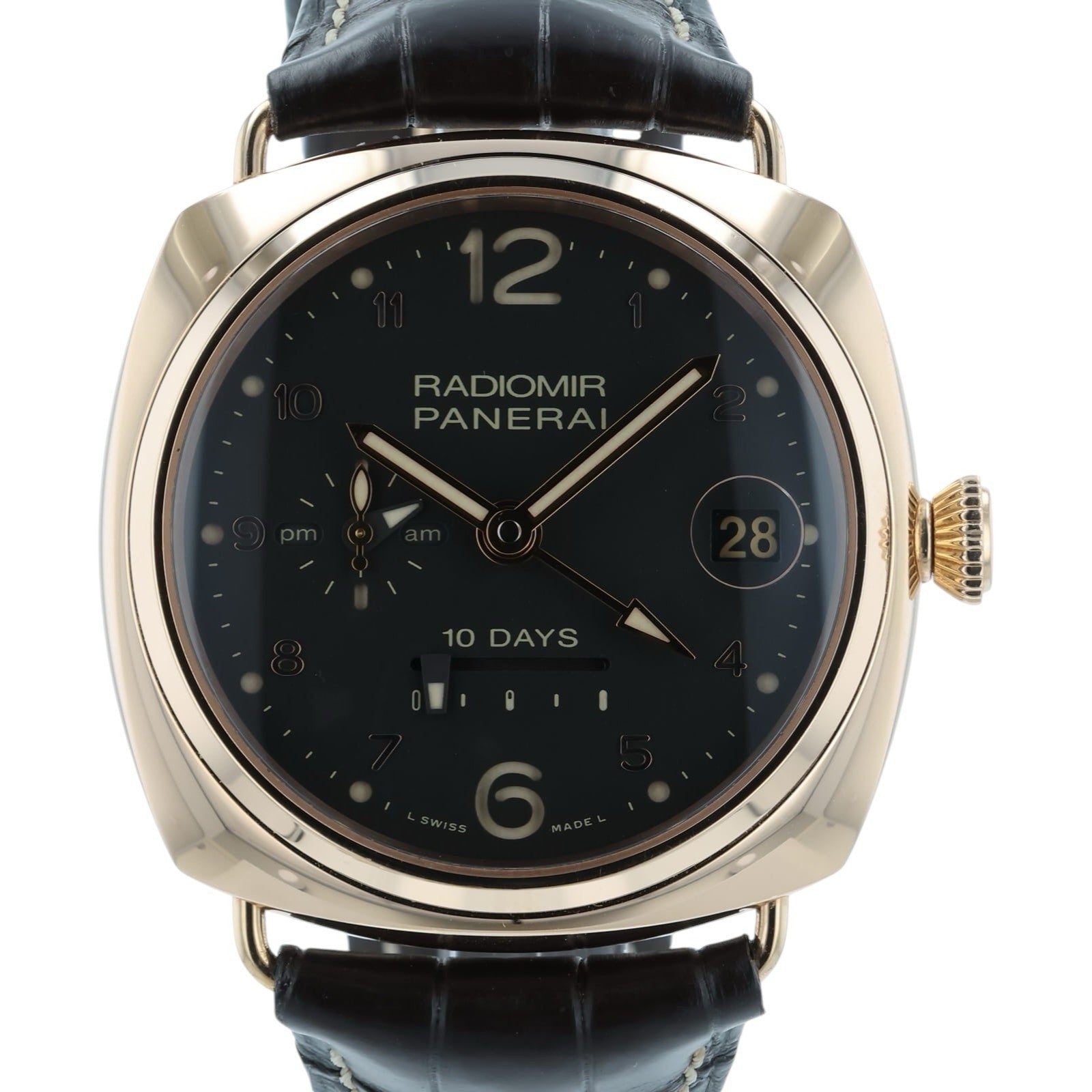 Panerai Luminor Oro Rosso Brown Dial 18k Rose Gold 45mm Automatic Mens PAM00497