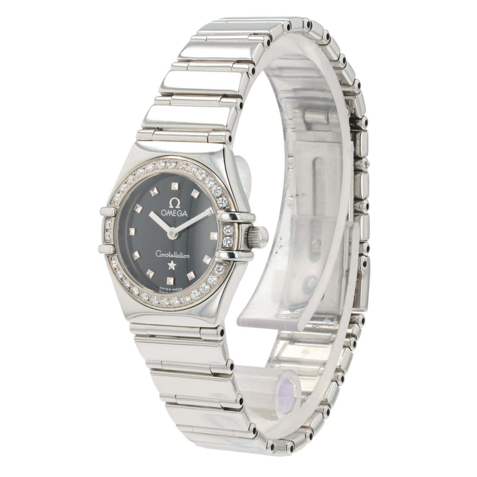Omega Constellation Black Dial Steel 22.5mm Quartz Women's Watch 1465.51.00