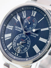 Ulysse Nardin Marine Chronometer Steel Blue Dial 43mm Automatic Mens 1133-210