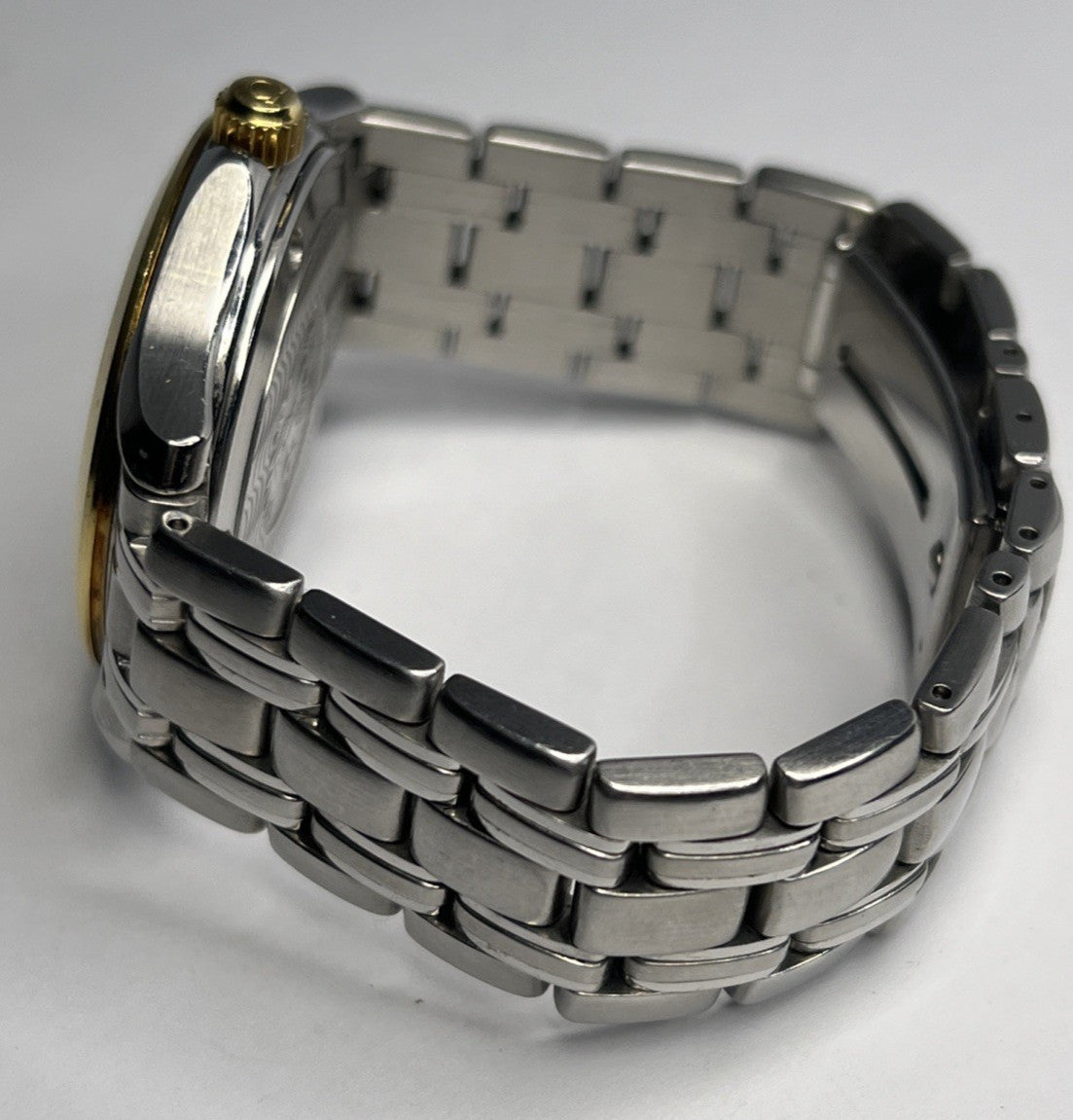 Omega 168.1501 Seamaster 18K Gold Bezel & Steel Quartz 36mm Bracelet Watch