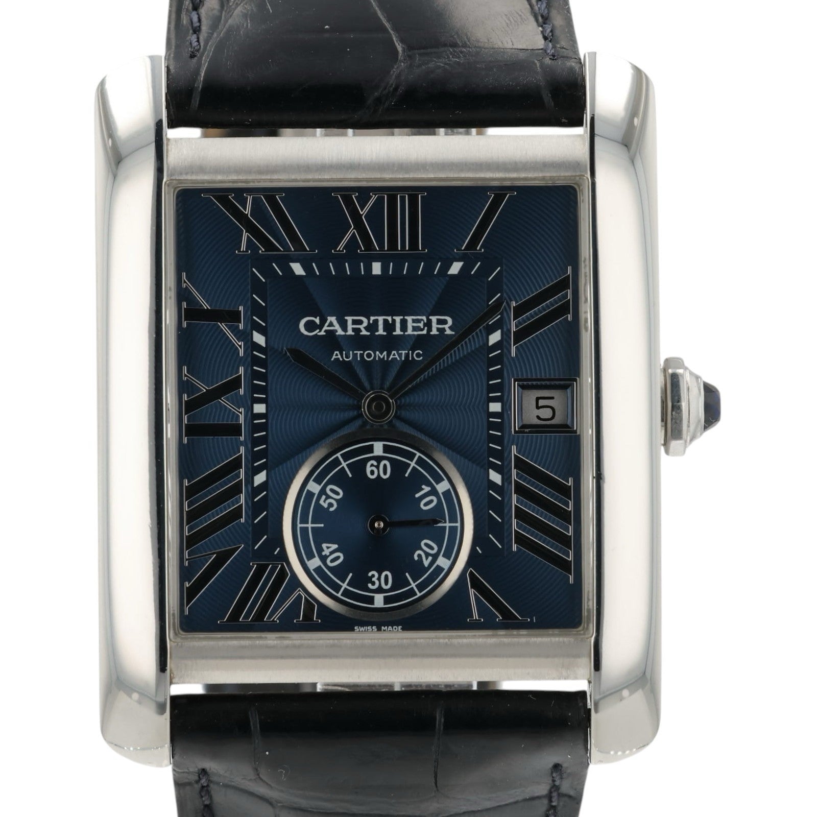 Cartier Tank MC Blue Dial Stainless Steel 44x34mm Automatic Men’s Watch WSTA0010